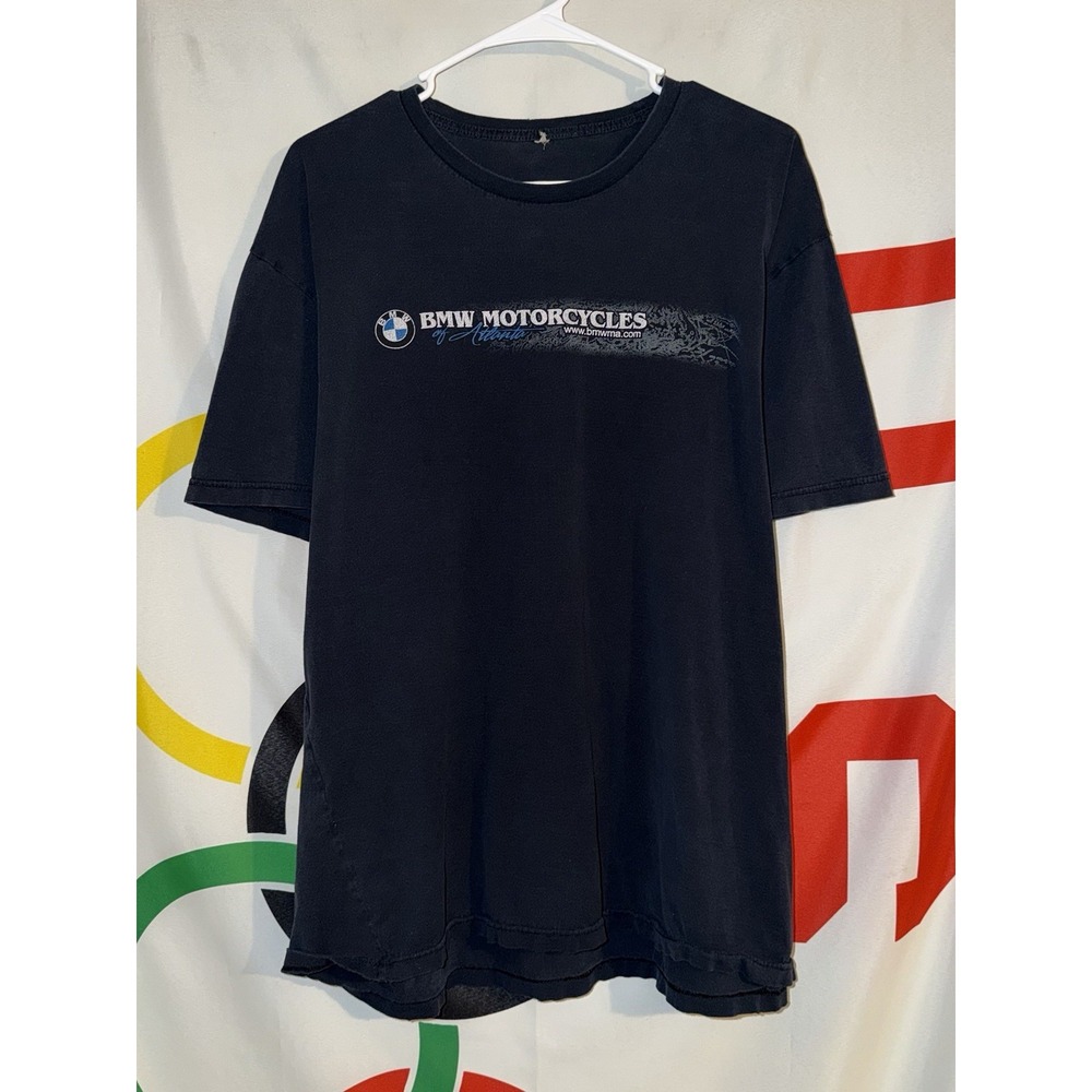 Vintage Y2K BMW Motorcycles T Shirt XL Black Graphic Tee